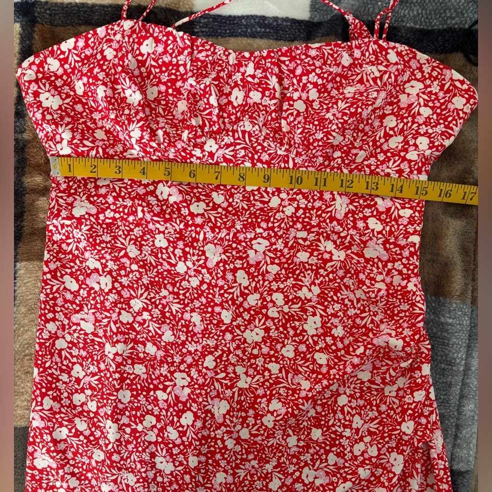 Zara Printed Corsetry-Inspired Midi Dress SZ L - Picture 9 of 14